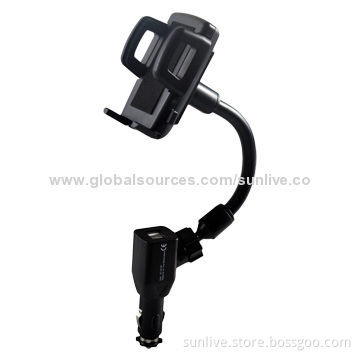 Cigarette Lighter socket USB charger with phone holder, car charger holder